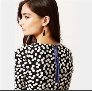 Deletta Black and White Polka Dot Women's Top Or Tunic